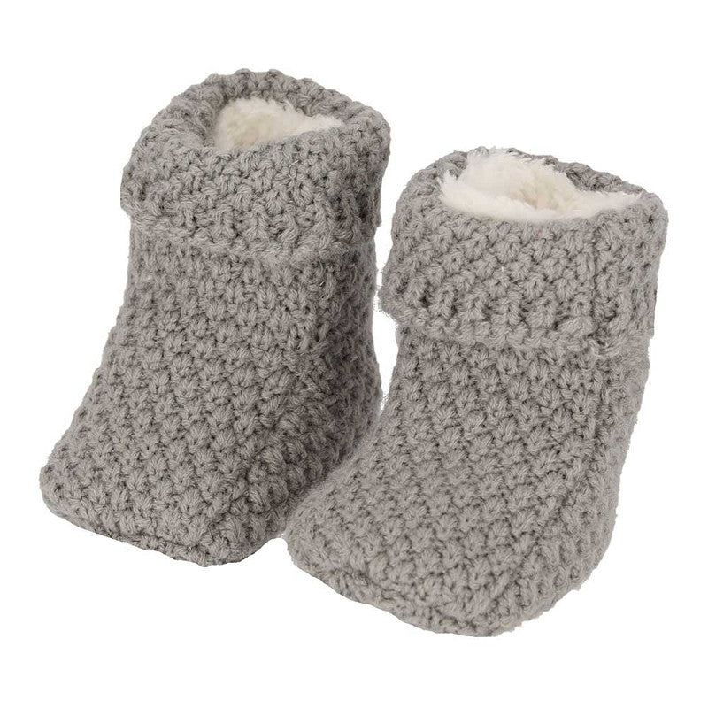 Apollo Baby-Schuhe, gestrickt, Geschenkbox, hellgrau