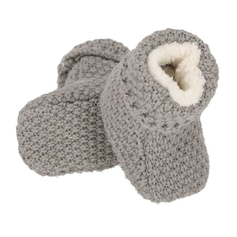 Apollo Baby-Schuhe, gestrickt, Geschenkbox, hellgrau