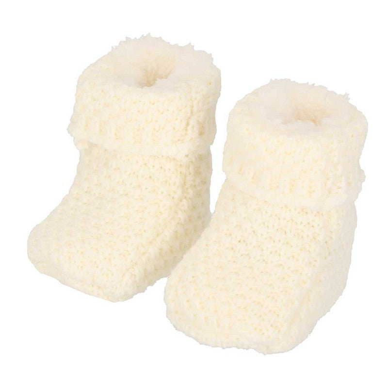 Apollo Baby-Schuhe, gestrickt, Geschenkbox, gebrochenes Weiß
