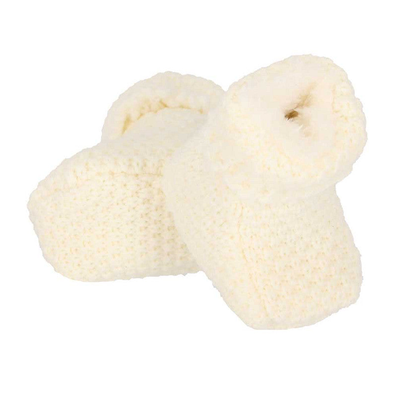 Apollo Baby-Schuhe, gestrickt, Geschenkbox, gebrochenes Weiß