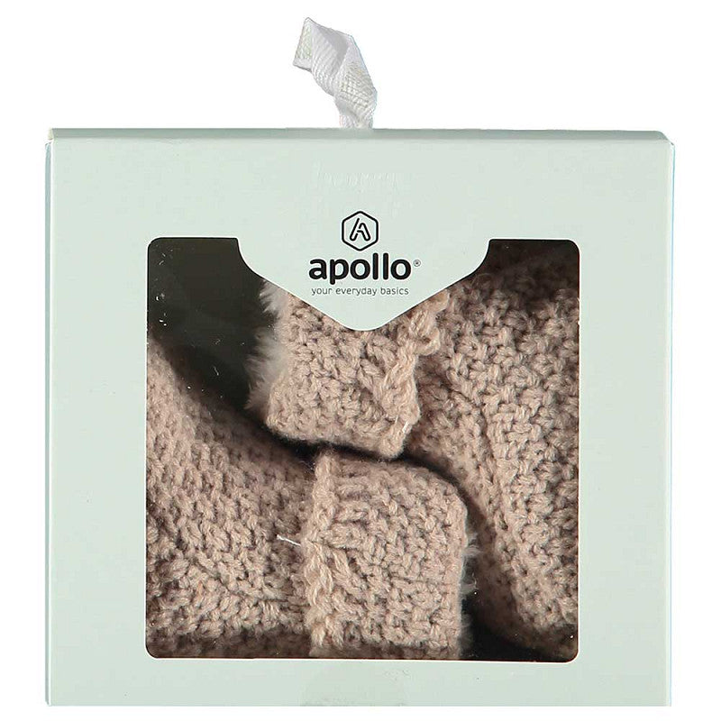 Apollo Baby-Schuhe, gestrickt, Geschenkbox, Sand