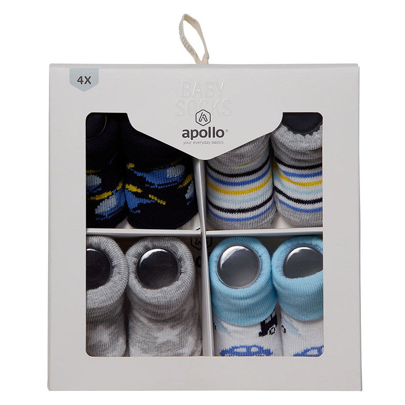 Apollo Neugeborenen-Socken, Geschenkbox, 4er-Pack
