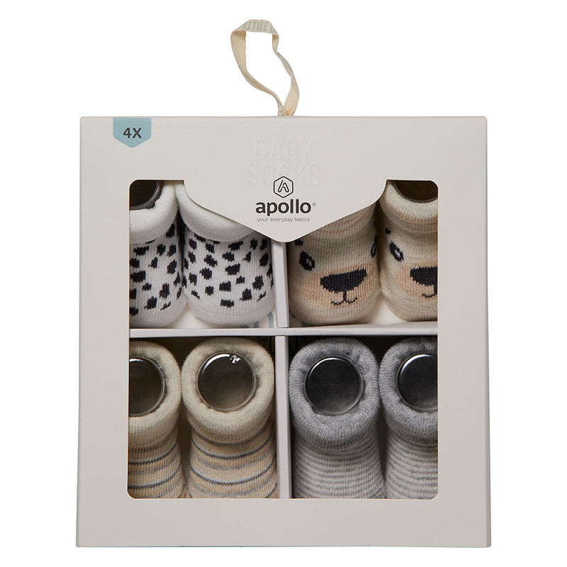 Apollo Neugeborenen-Socken, Geschenkbox, 4er-Pack