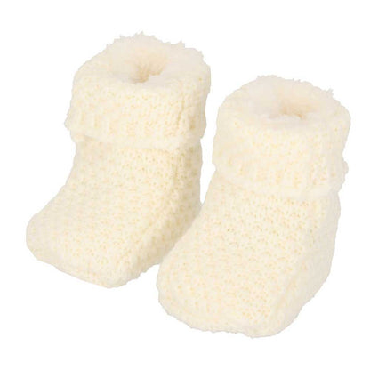 Apollo Baby-Schuhe, gestrickt, Geschenkbox, gebrochenes Weiß