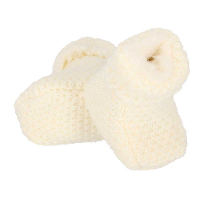 Apollo Baby-Schuhe, gestrickt, Geschenkbox, gebrochenes Weiß