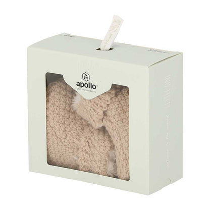 Apollo Baby-Schuhe, gestrickt, Geschenkbox, Sand