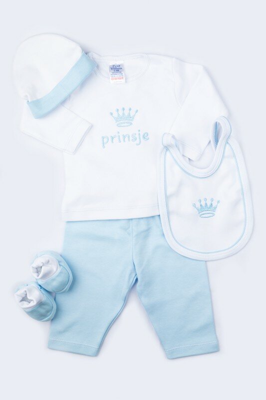 5 Stk. Geschenkset Prinz, blau/weiß